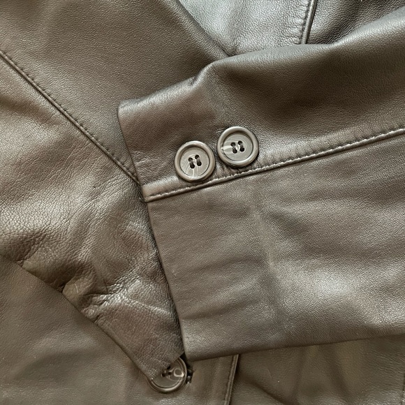 Black leather trench coat Aldo - Picture 12 of 14